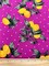 Magenta Lemon Polka Dot Print Double Brushed Jersey Knit Fabric By the Yard